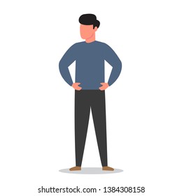 illustration human standing motion vector 