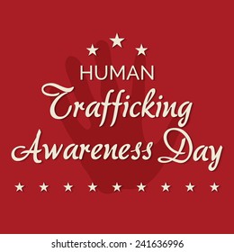 Illustration Of Human Trafficking Awareness Day.