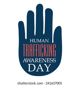 Illustration Of Human Trafficking Awareness Day.