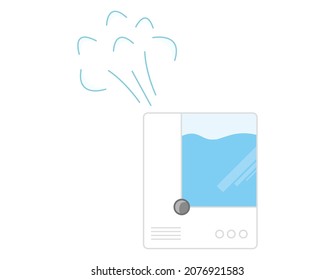 Illustration of a humidifier. Vector illustration. Home appliances.