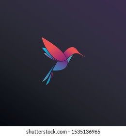Illustration of a hummingbird in flight