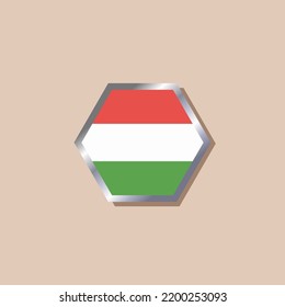 Illustration of Hungary flag Template