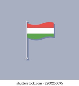 Ilustración de la plantilla de bandera de Hungría