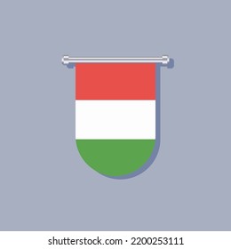 Illustration of Hungary flag Template