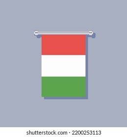 Illustration of Hungary flag Template