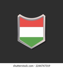 Illustration of Hungary flag Template