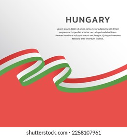 Ilustración de la plantilla de bandera de Hungría