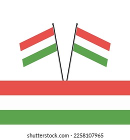 Illustration of Hungary flag Template