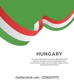 Ilustración de la plantilla de bandera de Hungría