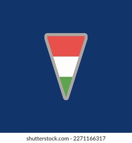Ilustración de la plantilla de bandera de Hungría