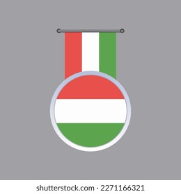 Illustration of Hungary flag Template