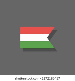 Ilustración de la plantilla de bandera de Hungría