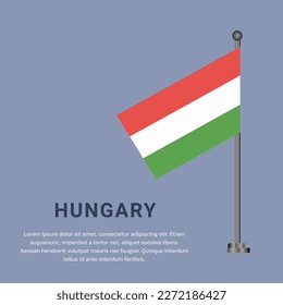 Illustration of Hungary flag Template