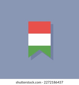 Illustration of Hungary flag Template