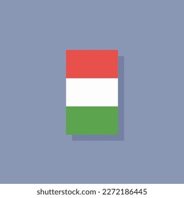Illustration of Hungary flag Template