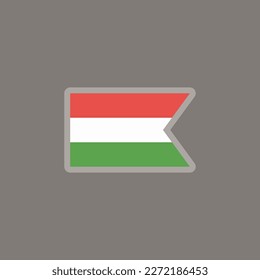 Illustration of Hungary flag Template