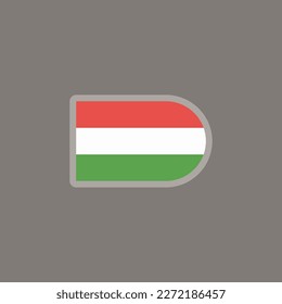 Ilustración de la plantilla de bandera de Hungría