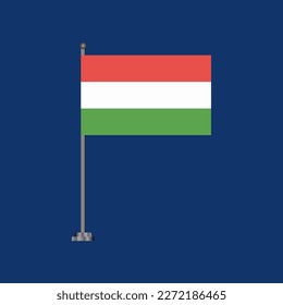 Ilustración de la plantilla de bandera de Hungría