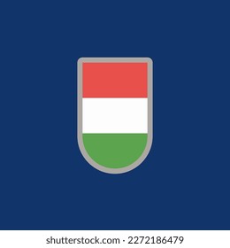 Illustration of Hungary flag Template