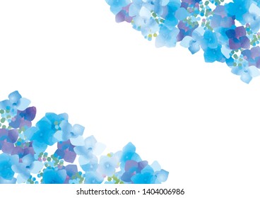 It is an illustration of hydrangea with a pale watercolor touch. (Image of rain)