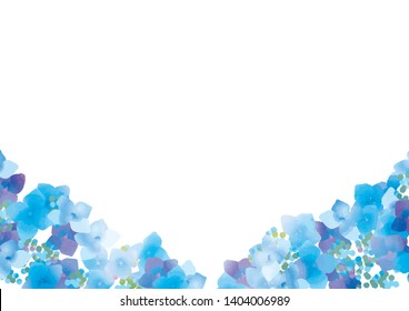 It is an illustration of hydrangea with a pale watercolor touch. (Image of rain)