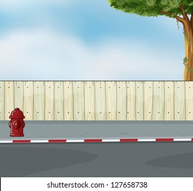 Illustration of a hydrant at the street