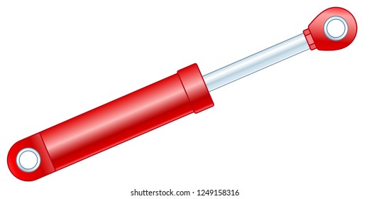 Illustration of the hydraulic cylinder or shock absorber icon