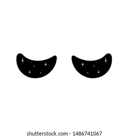 Illustration of hydrogel cosmetic eye patch.   Face mask.  Vector version.
