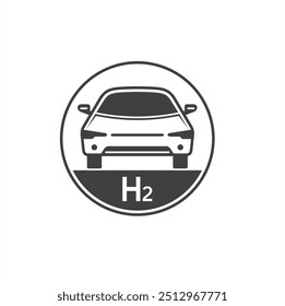 illustration of hydrogen vehicle, vector art.