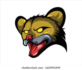 
illustration hyena head 