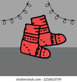 Illustration of a Hygge season-specific Socks