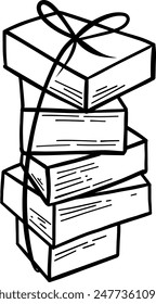 Illustration hygiene soap. Outline Vector. bar of solid soap 