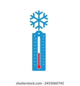 illustration of hypothermia, vector art.