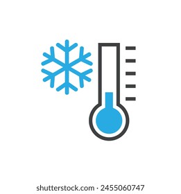 illustration of hypothermia, vector art.