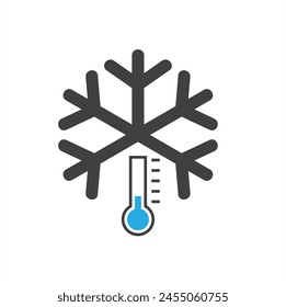 illustration of hypothermia, vector art.