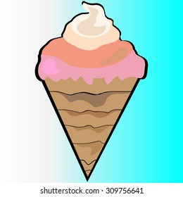 Illustration with ice cream