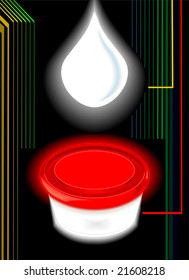 Illustration of ice cream with back ground	