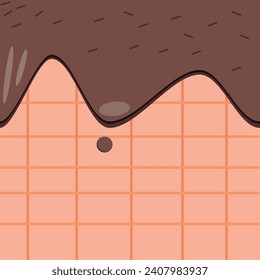 illustration of ice cream cone with chocolate chips