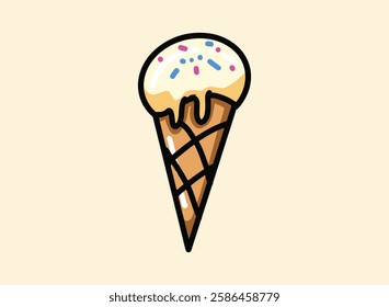 Illustration of an Ice Cream Cone Icon