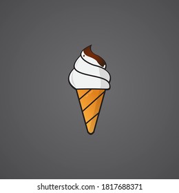 A illustration of a ice cream cone. Pictures about ice cream cone. Can be used for icons, logos, or vectors. 