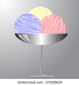 Illustration Ice Cream in cup