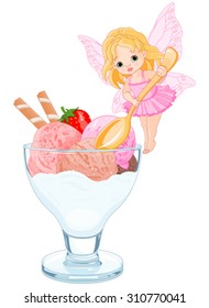 Illustration of ice cream fairy