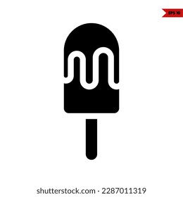 illustration of ice cream glyph icon 