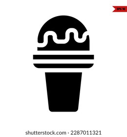 illustration of ice cream glyph icon 