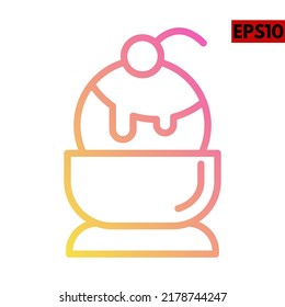 Illustration of ice cream gradient icon