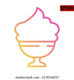 Illustration of ice cream gradient icon