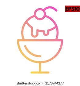 Illustration of ice cream gradient icon