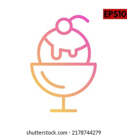 Illustration of ice cream gradient icon