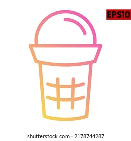 Illustration of ice cream gradient icon