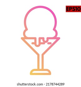 Illustration of ice cream gradient icon